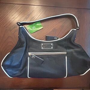 Kate Spade Stunning Black & White Leather Shoulder Bag 🆕